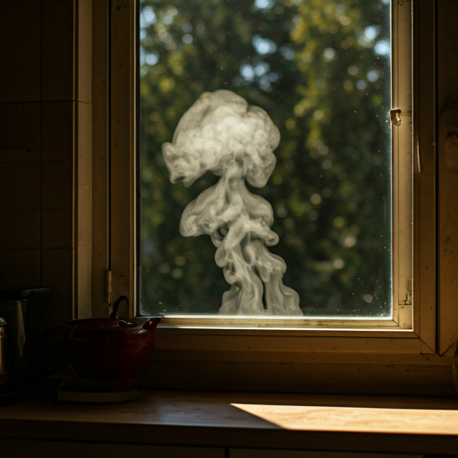Atmospheric shot of tea steam rising
